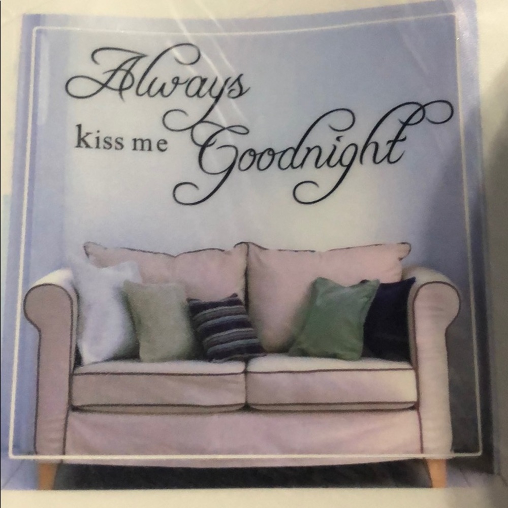 “Always Kiss Me Goodnight” wall decal🤑